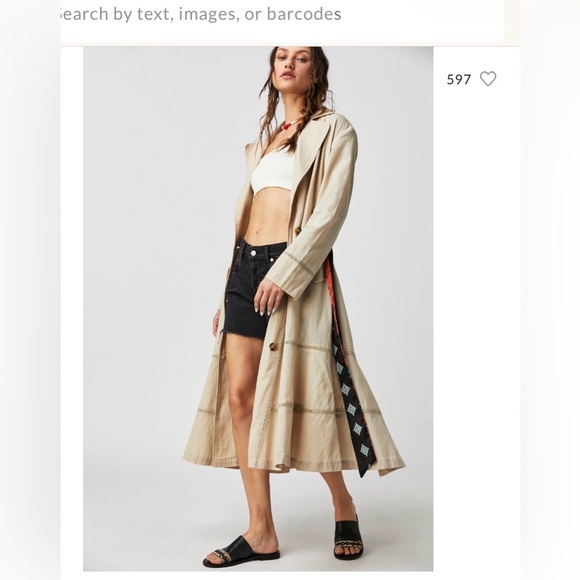 Free People Jackets & Blazers - NWT. Retail $198. Size M. Free People “Rory Duster”Light Tan Trench Coat.
